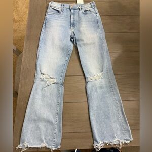 NWT Mother The Hustler Ankle Chew Light Wash